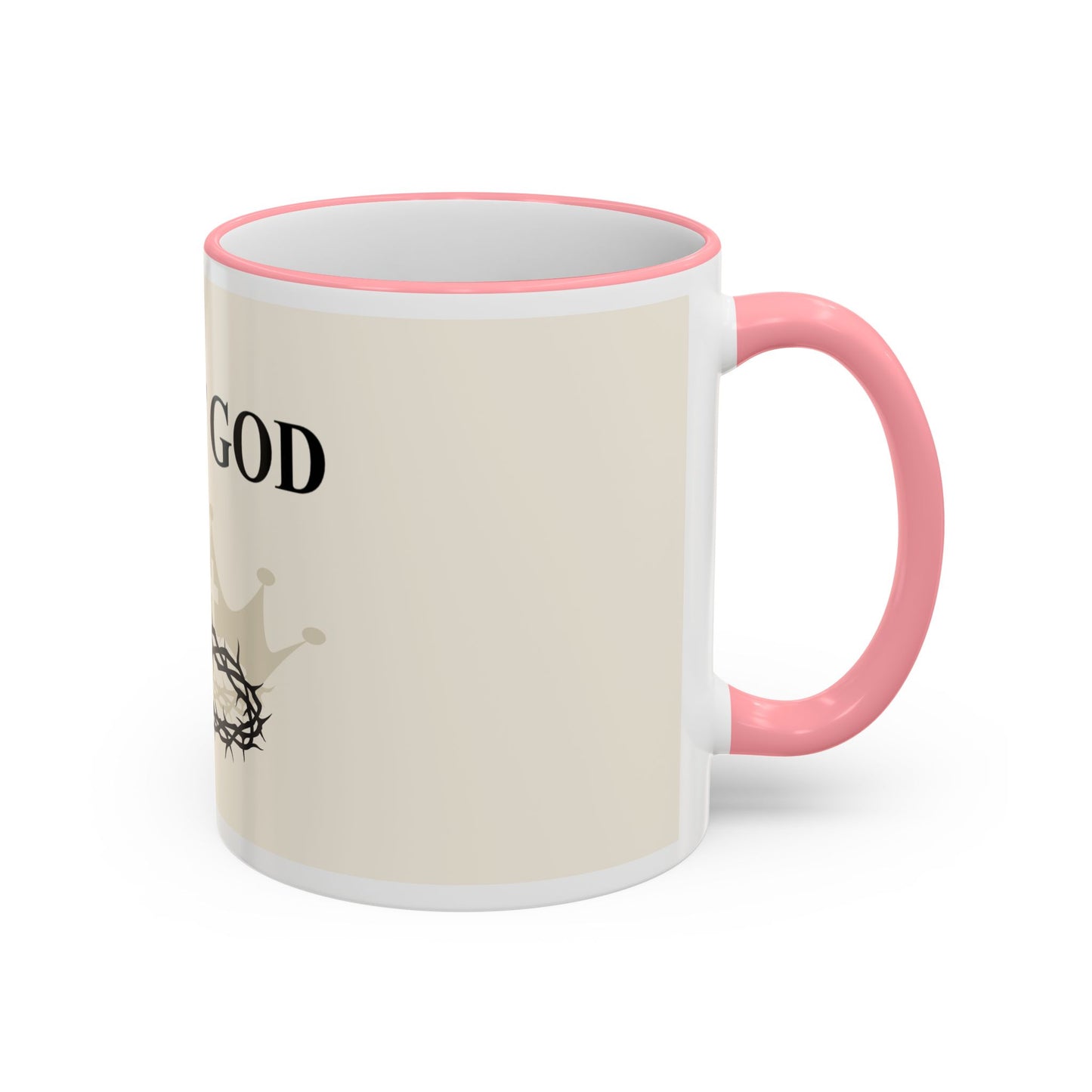 Christian 'But God' Accent Rim Mug with Crown & Crown of Thorns Design (11oz/15oz)