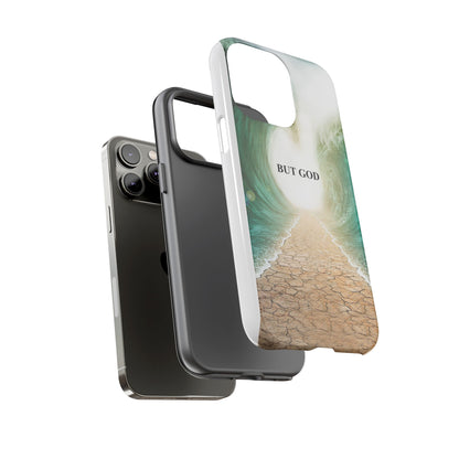 Phone Case — 'But God' Parting Sea Inspirational Christian Faith Design
