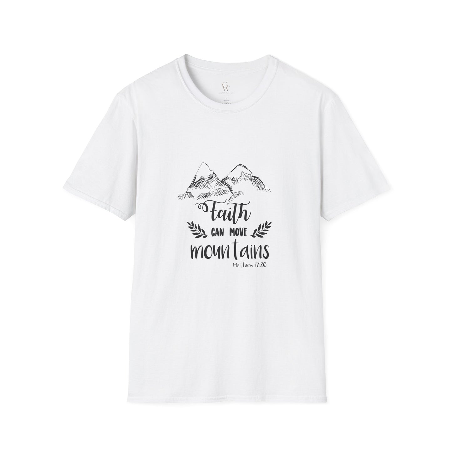 Faith Can Move Mountains Christian T-Shirt — Inspirational Mountain Graphic Tee