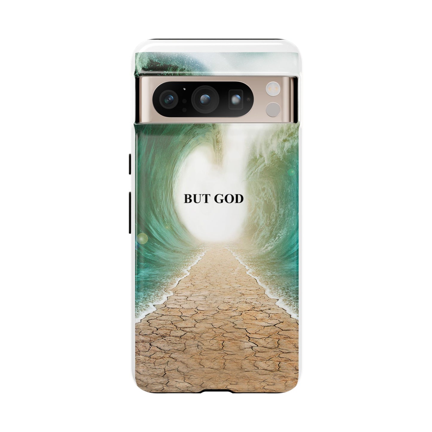 Phone Case — 'But God' Parting Sea Inspirational Christian Faith Design