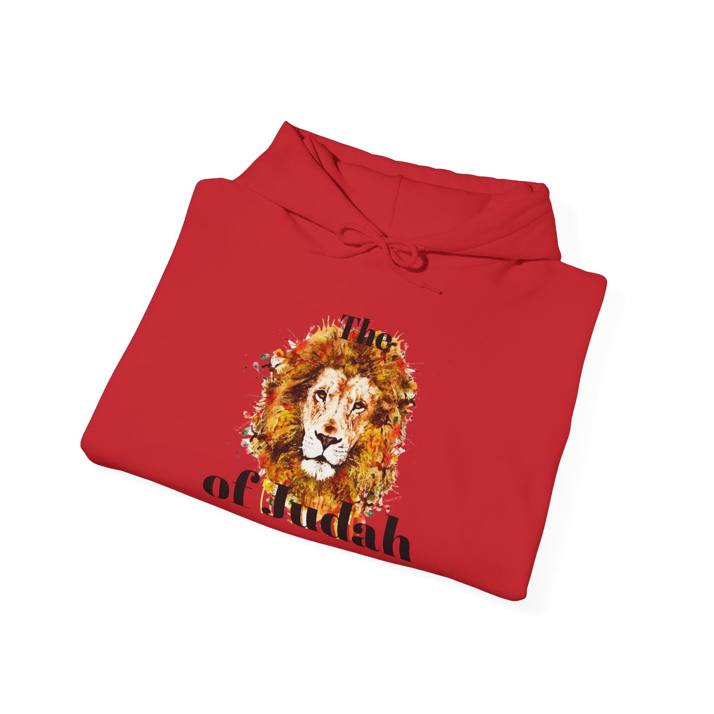 Lion of Judah Hoodie — Watercolor Lion Faith Pullover