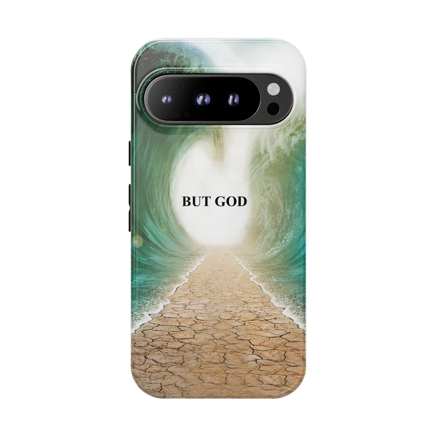 Phone Case — 'But God' Parting Sea Inspirational Christian Faith Design