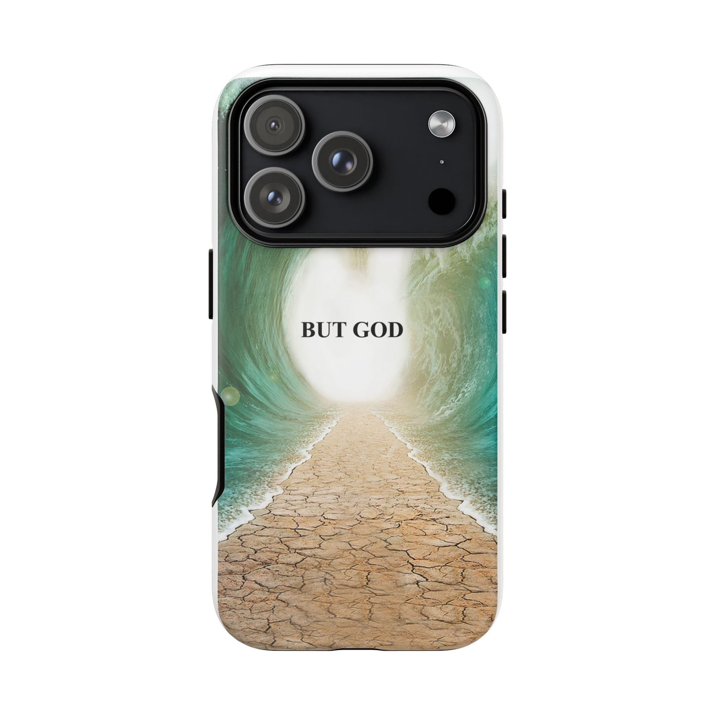 Phone Case — 'But God' Parting Sea Inspirational Christian Faith Design
