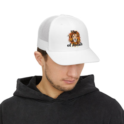 Lion of Judah Snapback Trucker Cap — Colorful Watercolor Faith Hat