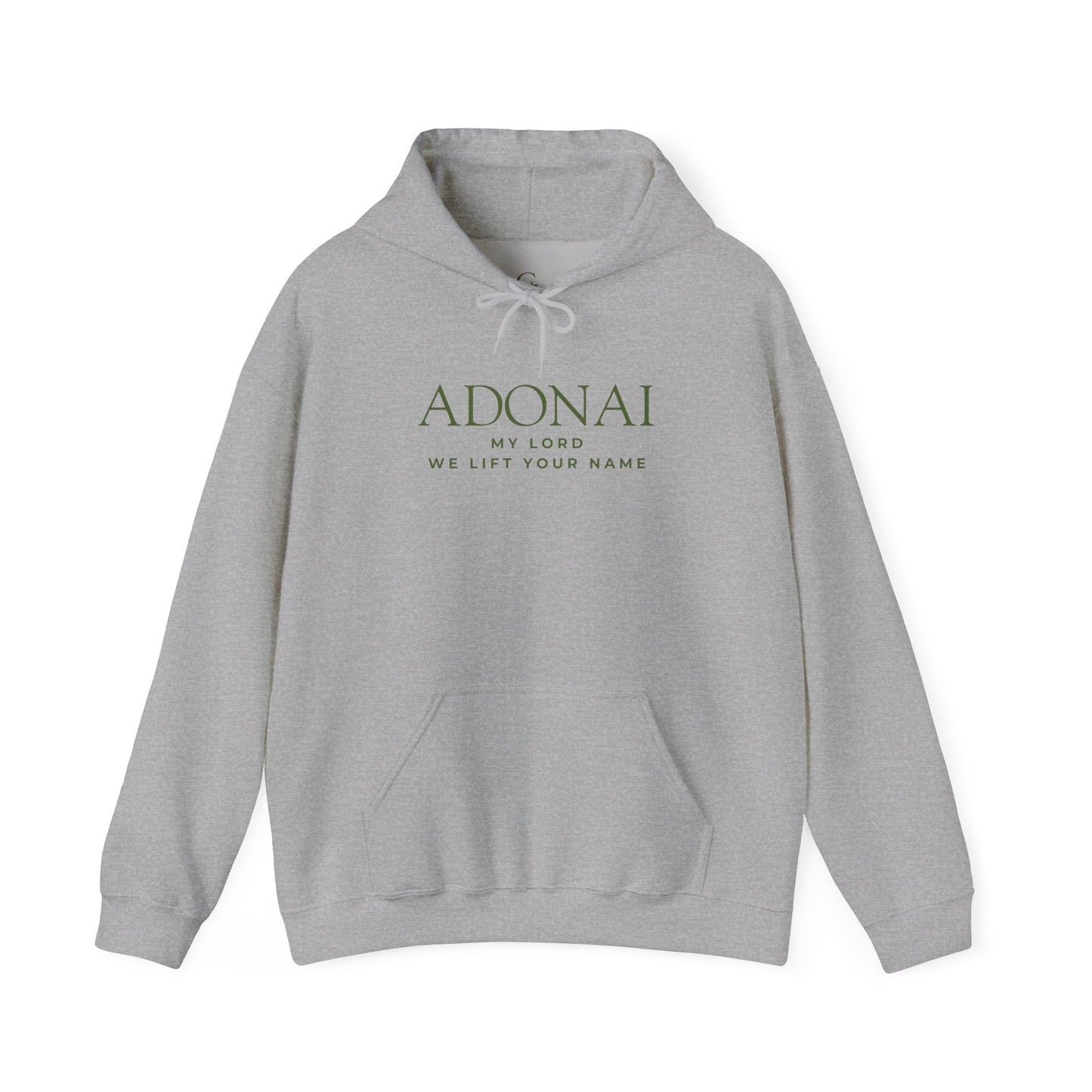 Adonai Hoodie — "Adonai My Lord We Lift Your Name" Christian Faith Pullover