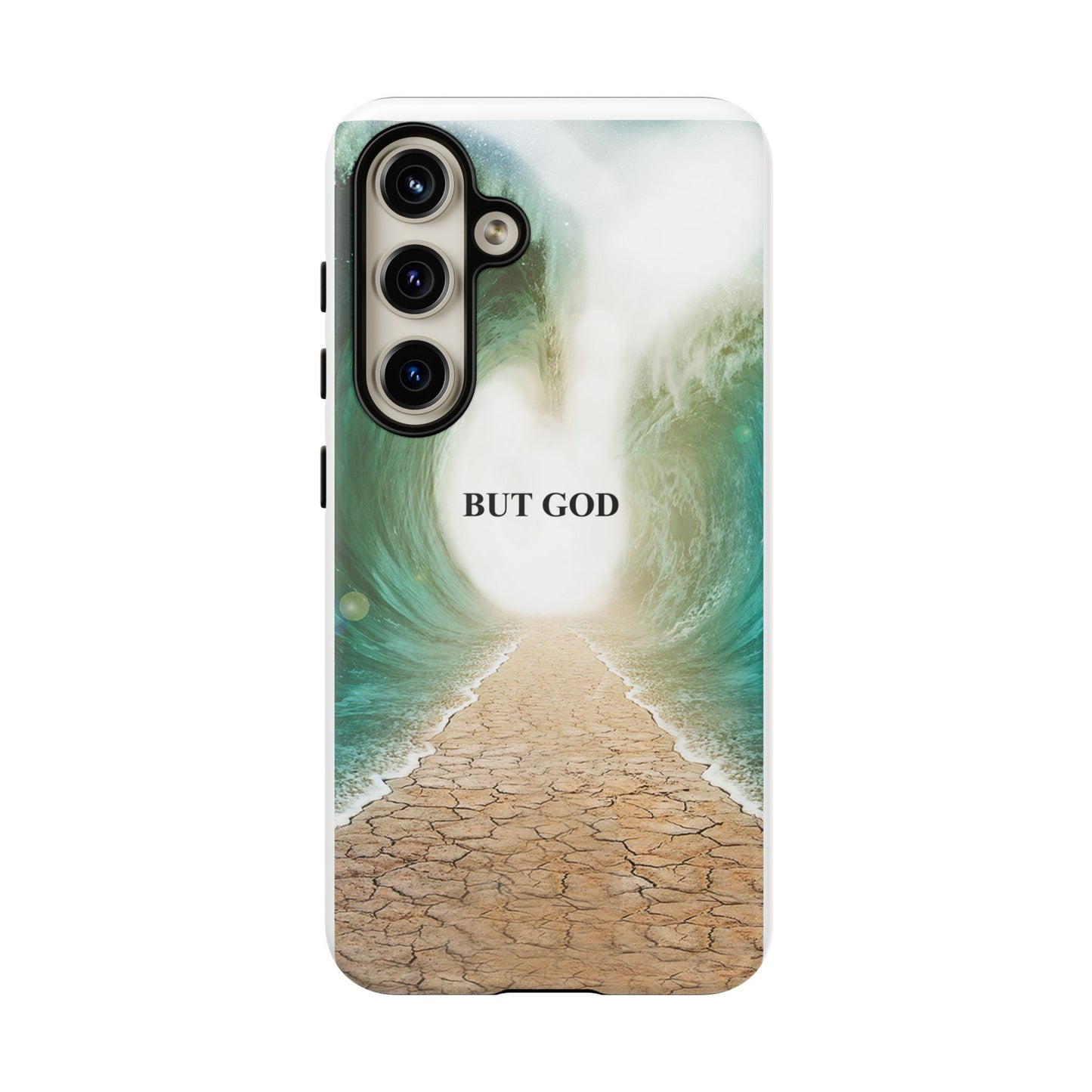 Phone Case — 'But God' Parting Sea Inspirational Christian Faith Design