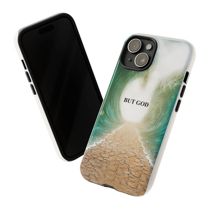 Phone Case — 'But God' Parting Sea Inspirational Christian Faith Design