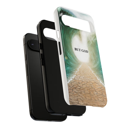 Phone Case — 'But God' Parting Sea Inspirational Christian Faith Design