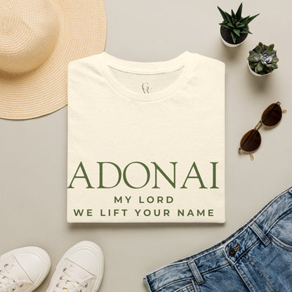 Adonai "My Lord" Christian Worship T-Shirt — We Lift Your Name