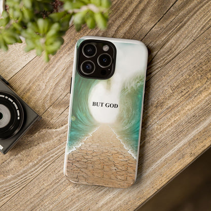 Phone Case — 'But God' Parting Sea Inspirational Christian Faith Design