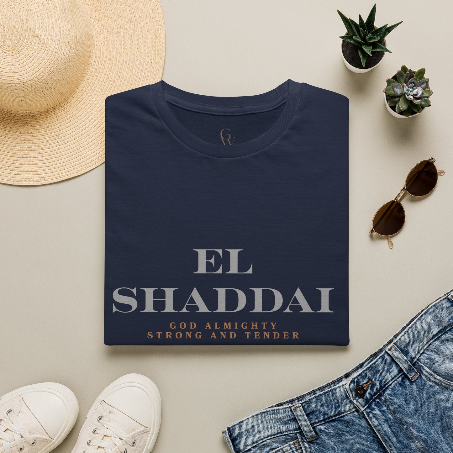 El Shaddai Faith T-Shirt — God Almighty "Strong and Tender"
