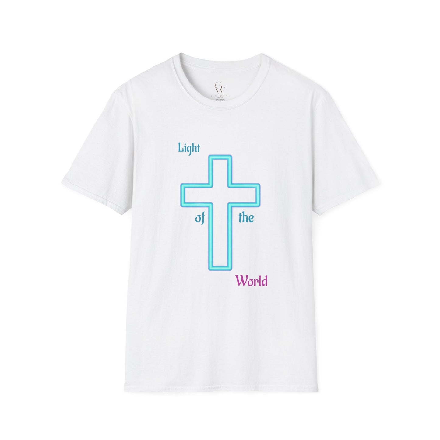 Christian Cross T-Shirt — "Light of the World" Inspirational Faith Tee