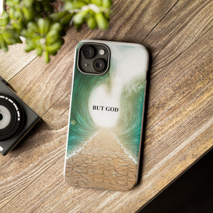 Phone Case — 'But God' Parting Sea Inspirational Christian Faith Design
