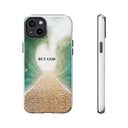 Phone Case — 'But God' Parting Sea Inspirational Christian Faith Design