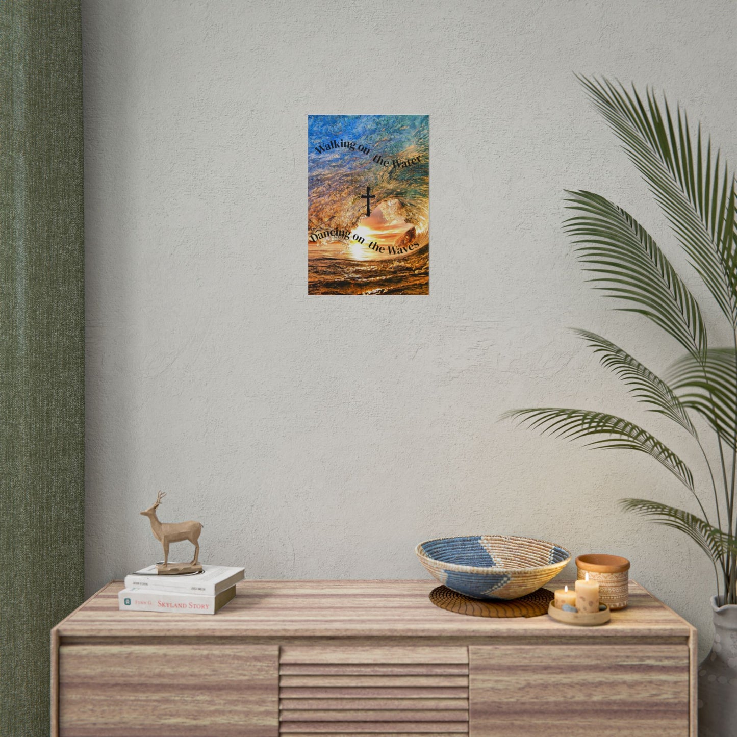 Christian Wall Art Poster - "Walking on the Water, Dancing on the Waves" Rolled Poster