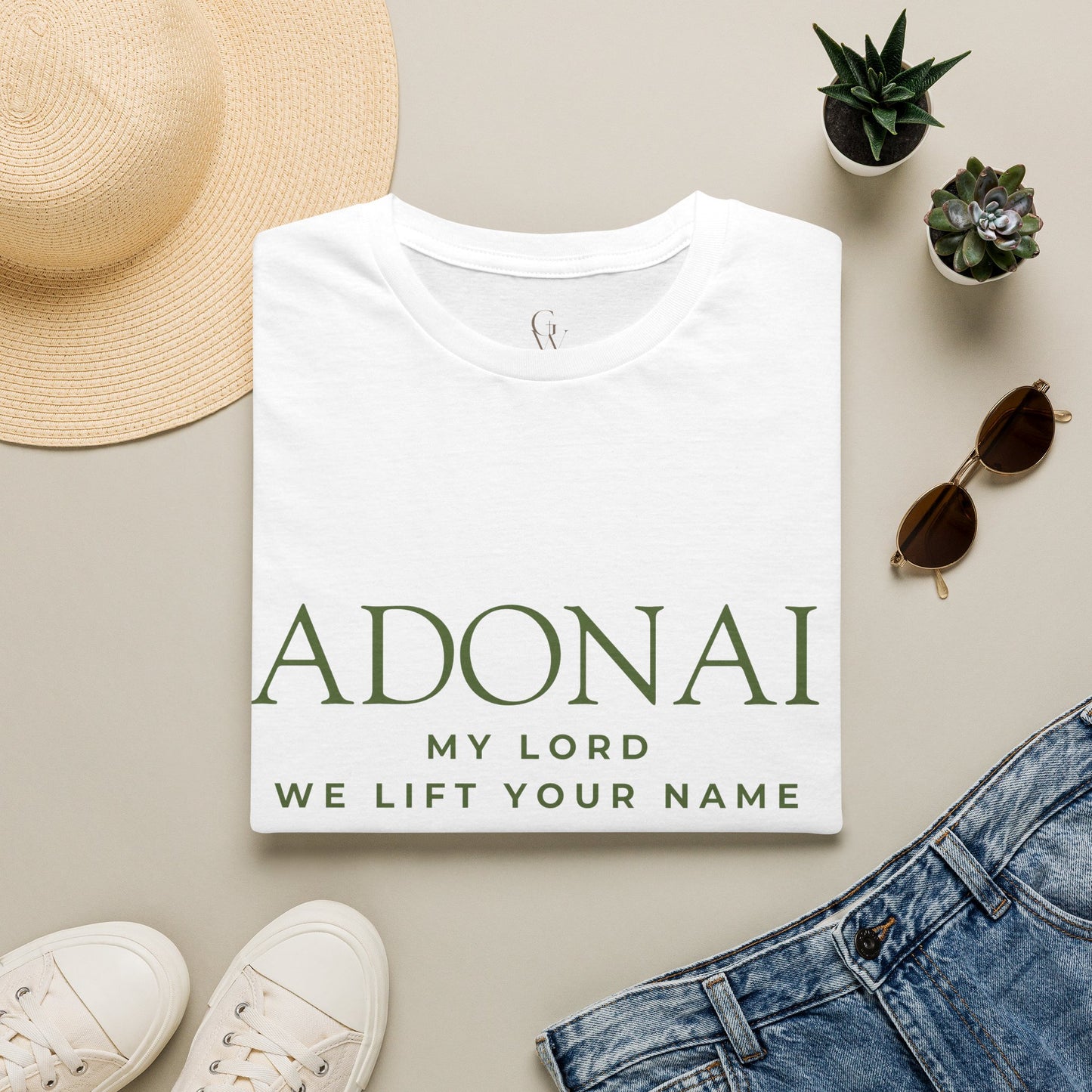 Adonai "My Lord" Christian Worship T-Shirt — We Lift Your Name