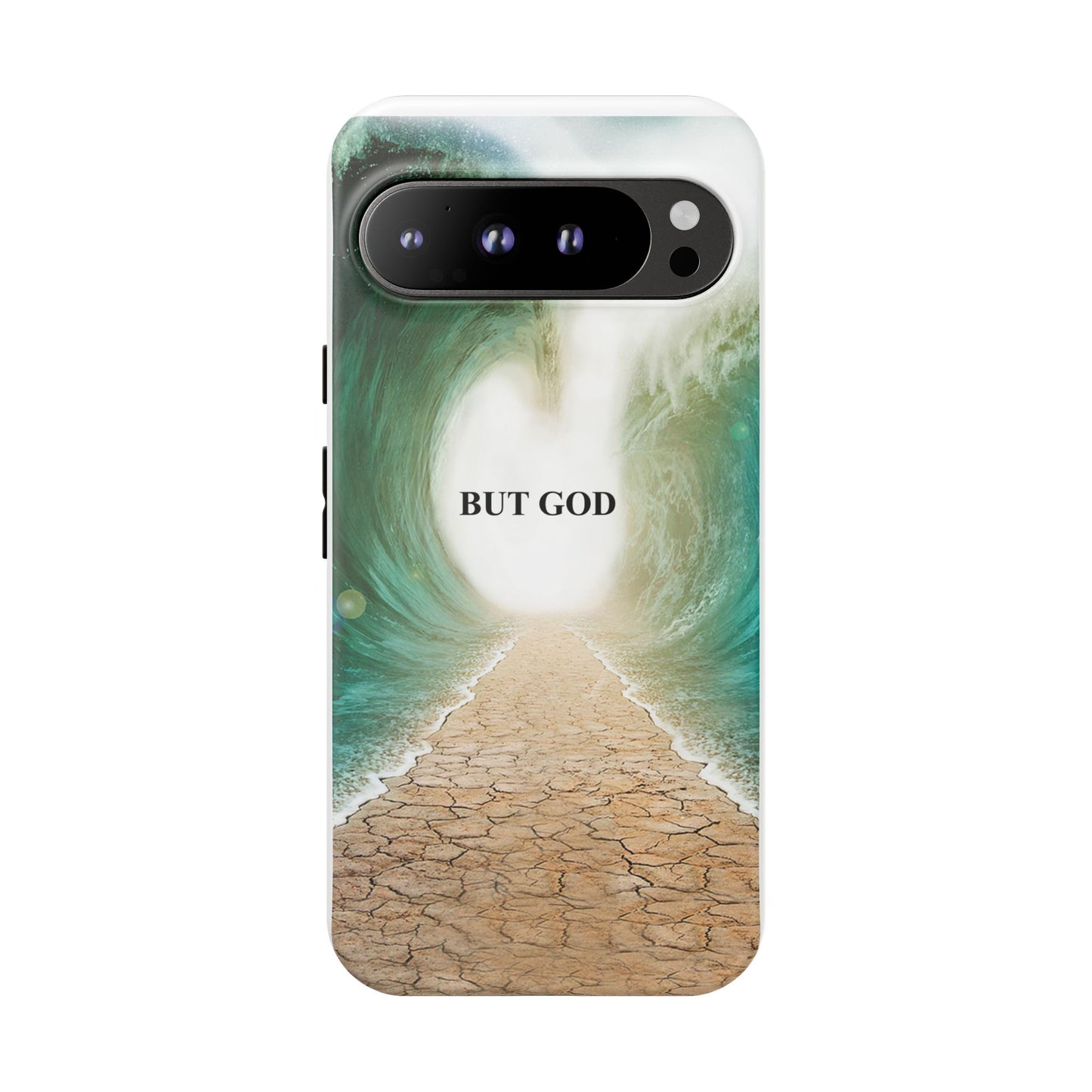 Phone Case — 'But God' Parting Sea Inspirational Christian Faith Design