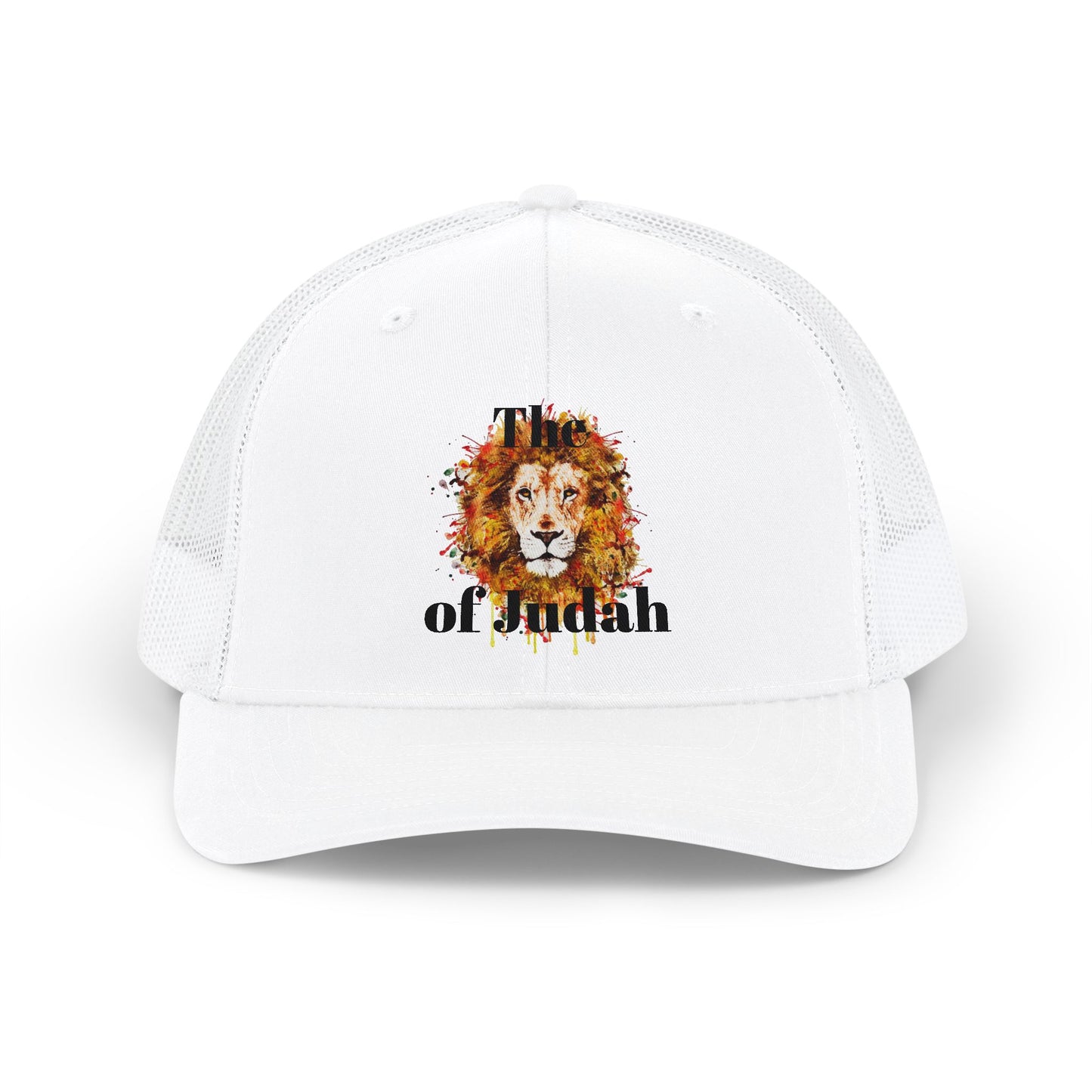 Lion of Judah Snapback Trucker Cap — Colorful Watercolor Faith Hat