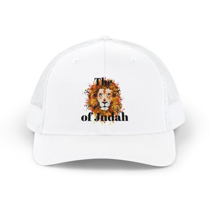 Lion of Judah Snapback Trucker Cap — Colorful Watercolor Faith Hat