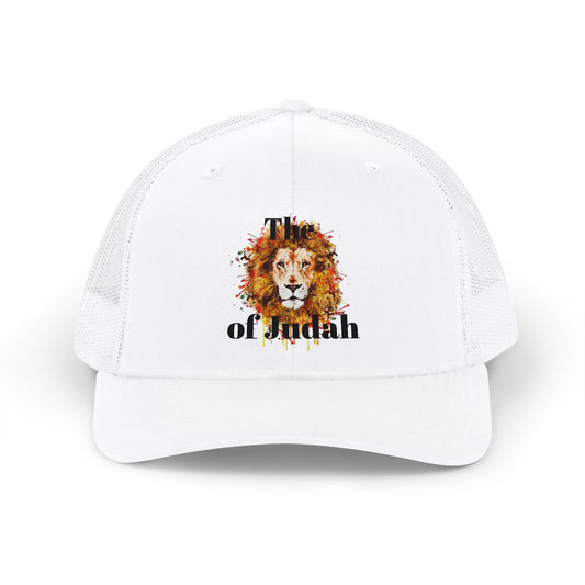 Lion of Judah Snapback Trucker Cap — Colorful Watercolor Faith Hat