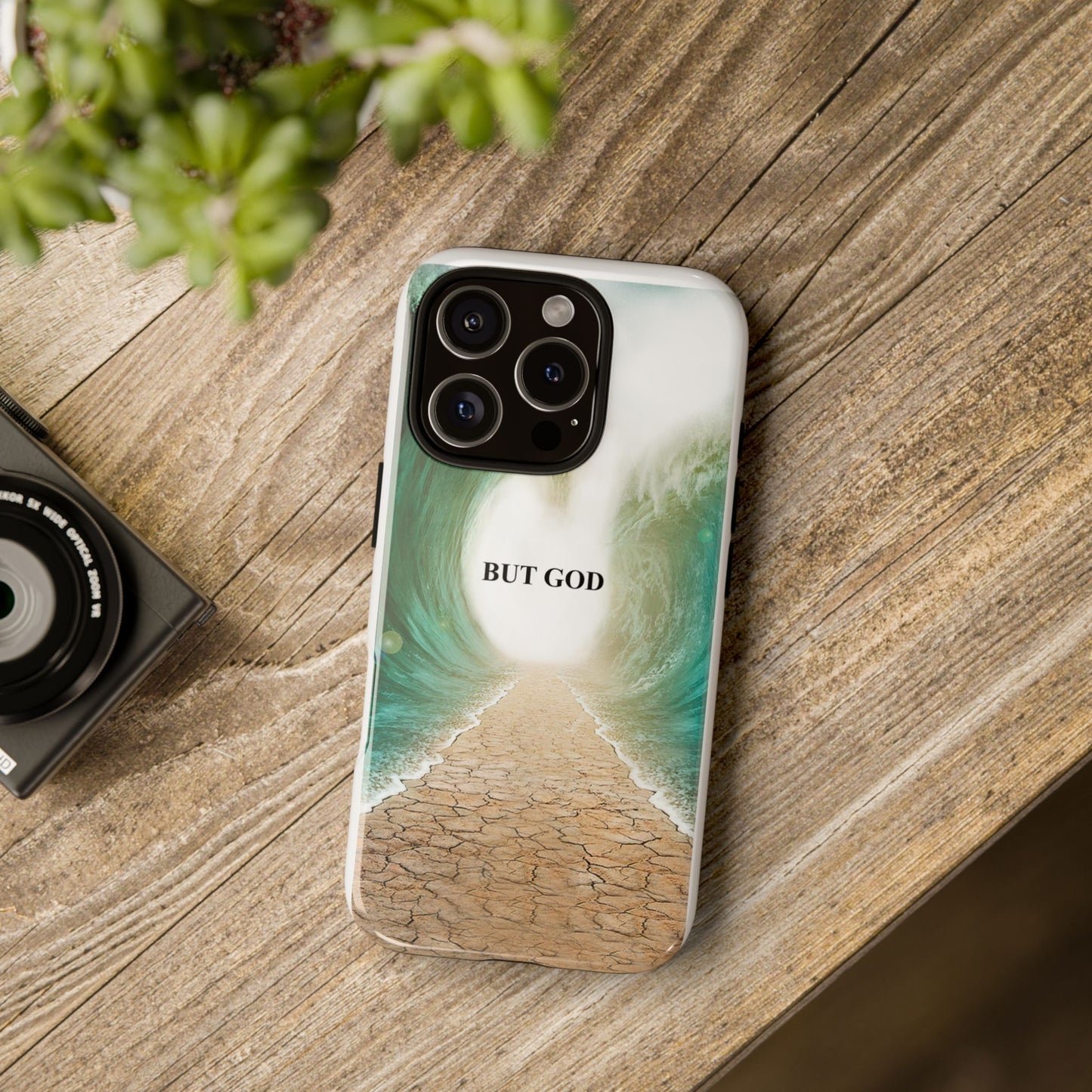 Phone Case — 'But God' Parting Sea Inspirational Christian Faith Design