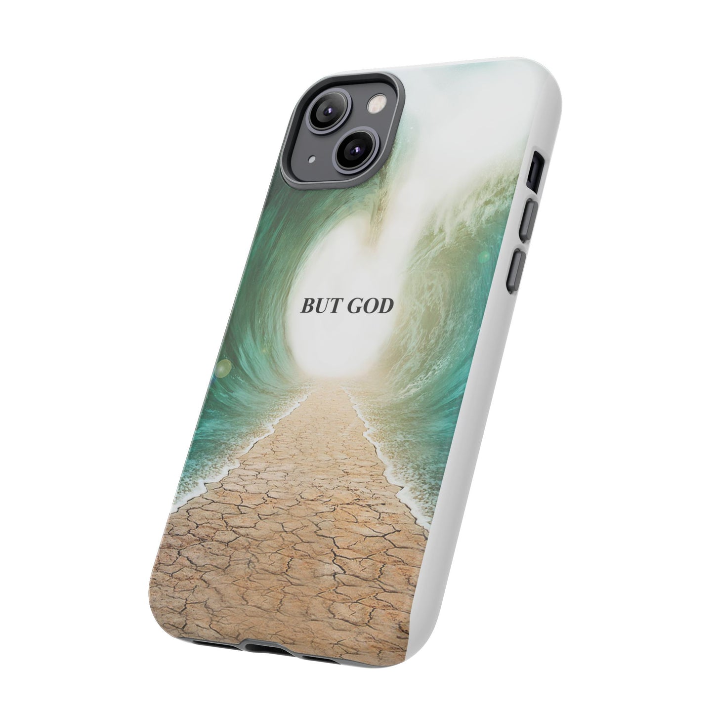 Phone Case — 'But God' Parting Sea Inspirational Christian Faith Design