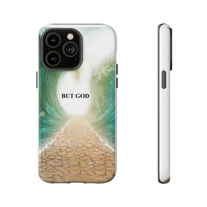Phone Case — 'But God' Parting Sea Inspirational Christian Faith Design