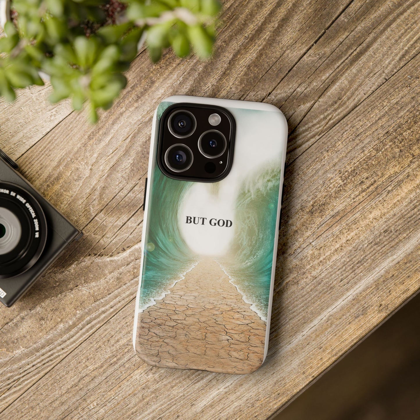 Phone Case — 'But God' Parting Sea Inspirational Christian Faith Design