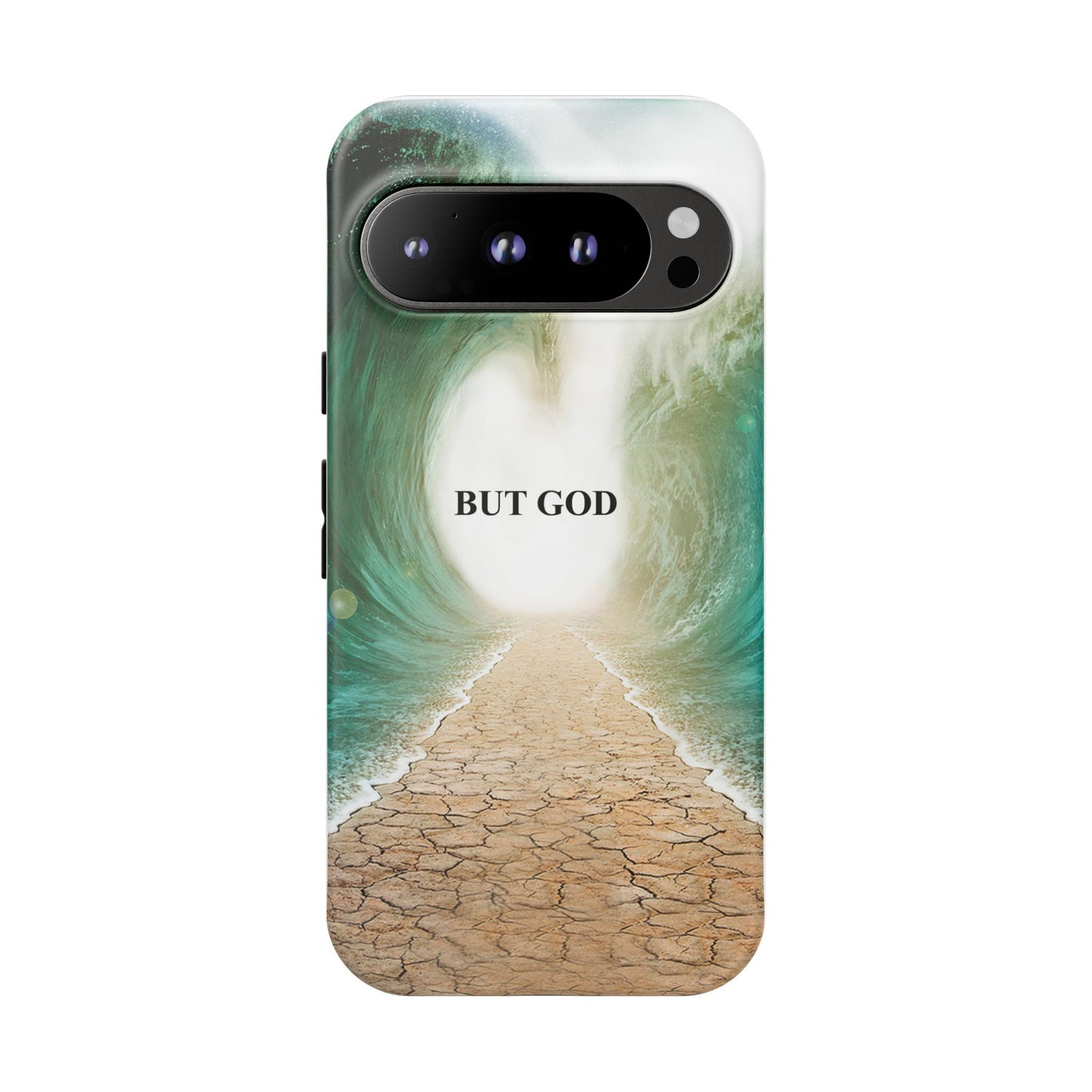 Phone Case — 'But God' Parting Sea Inspirational Christian Faith Design