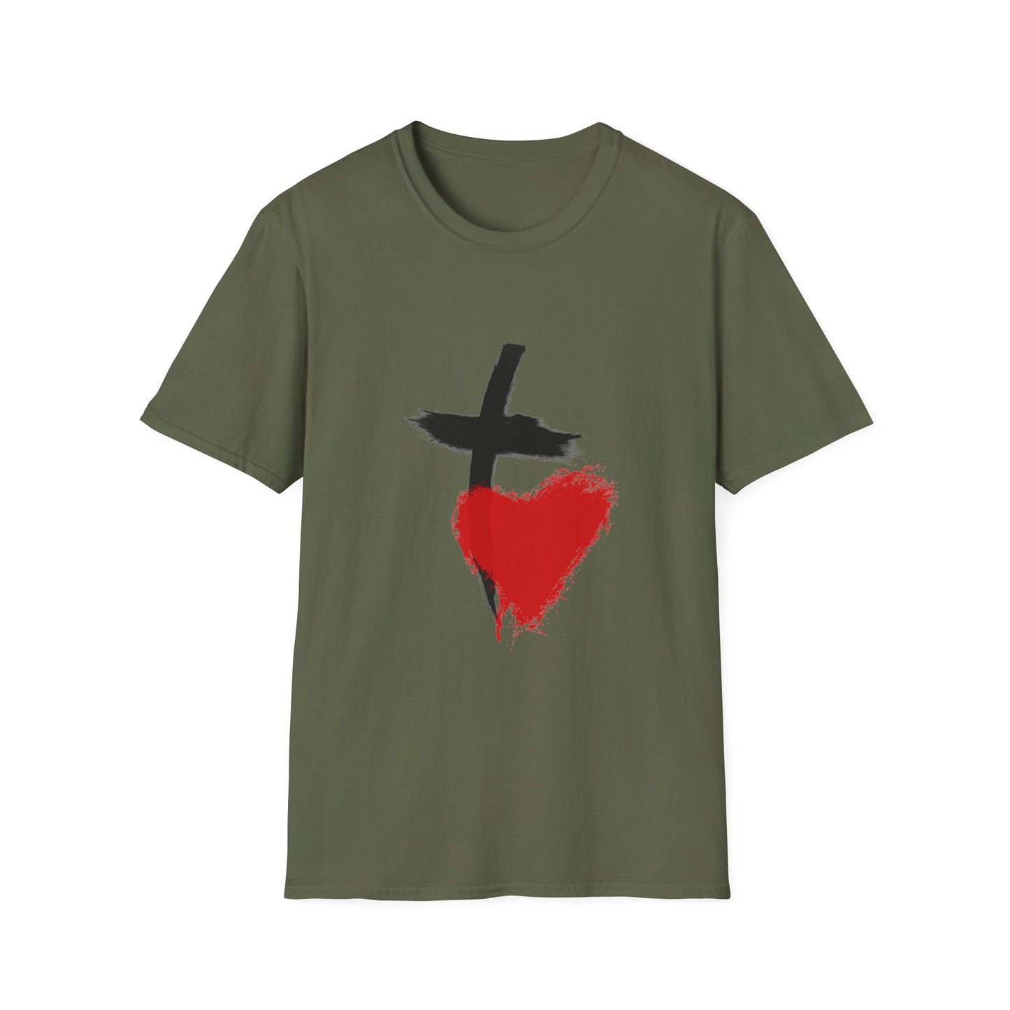 Heart & Cross T-Shirt — Faith-Inspired Christian Design