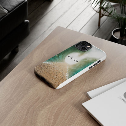 Phone Case — 'But God' Parting Sea Inspirational Christian Faith Design