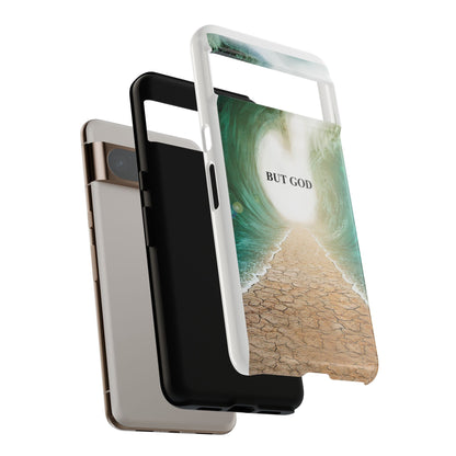 Phone Case — 'But God' Parting Sea Inspirational Christian Faith Design
