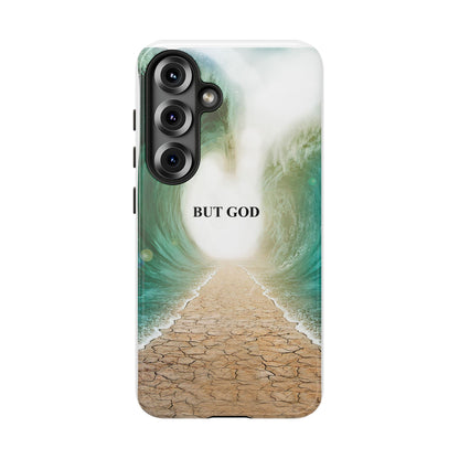 Phone Case — 'But God' Parting Sea Inspirational Christian Faith Design