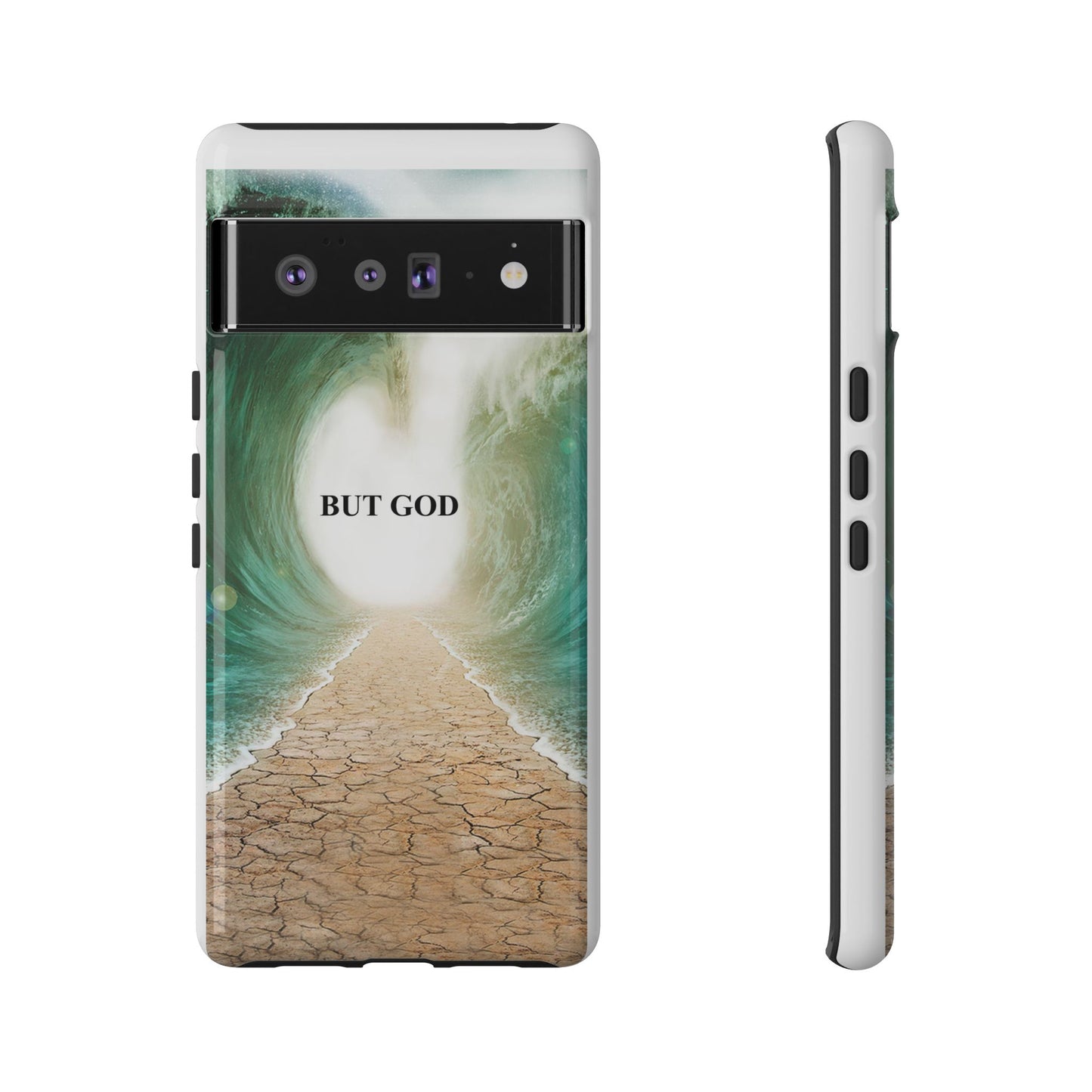 Phone Case — 'But God' Parting Sea Inspirational Christian Faith Design