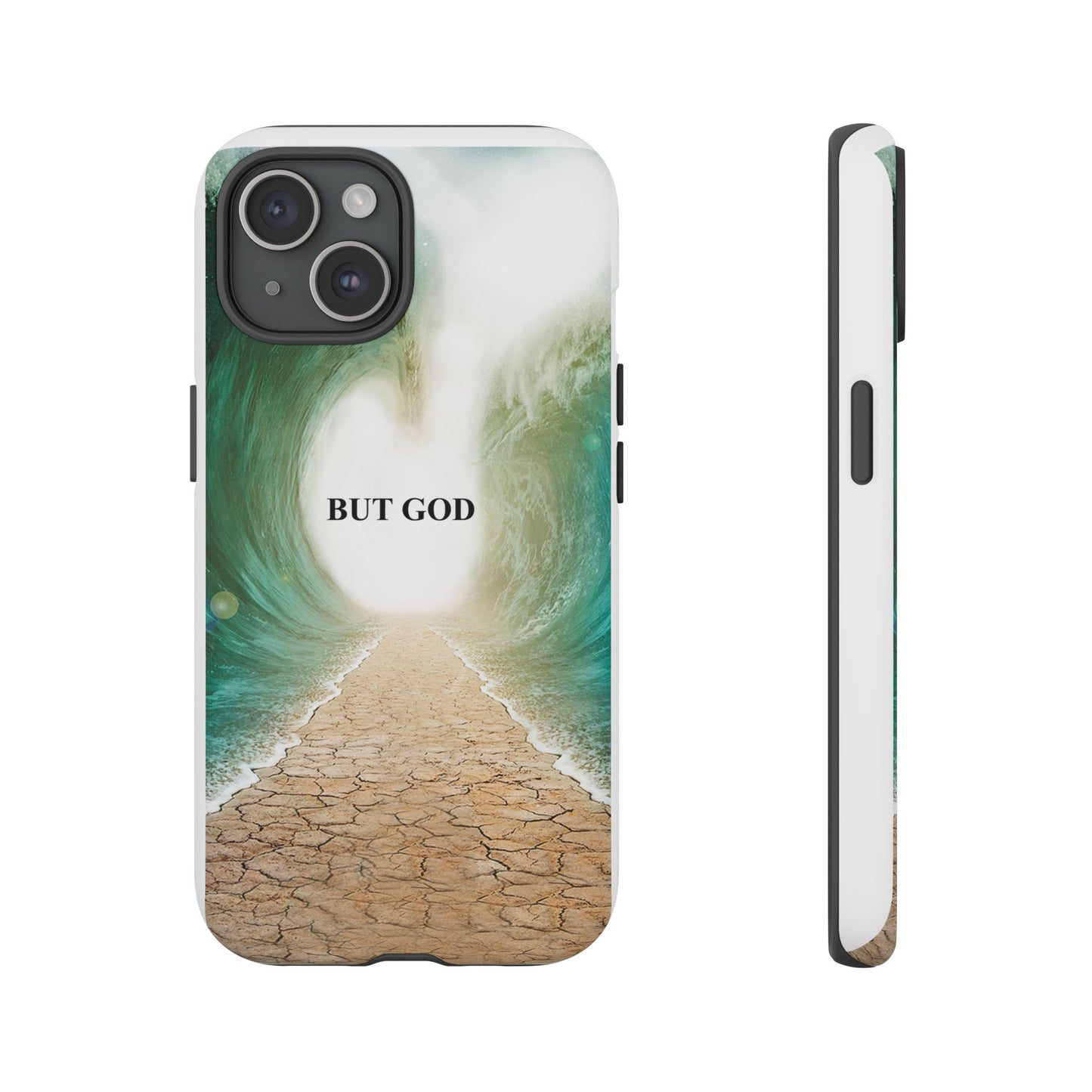 Phone Case — 'But God' Parting Sea Inspirational Christian Faith Design