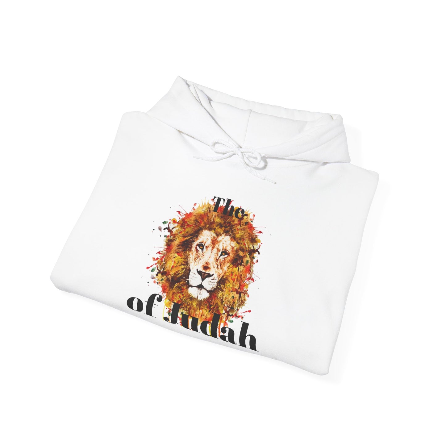Lion of Judah Hoodie — Watercolor Lion Faith Pullover