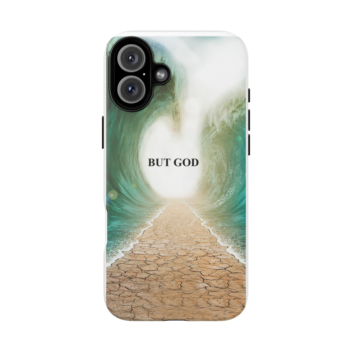 Phone Case — 'But God' Parting Sea Inspirational Christian Faith Design