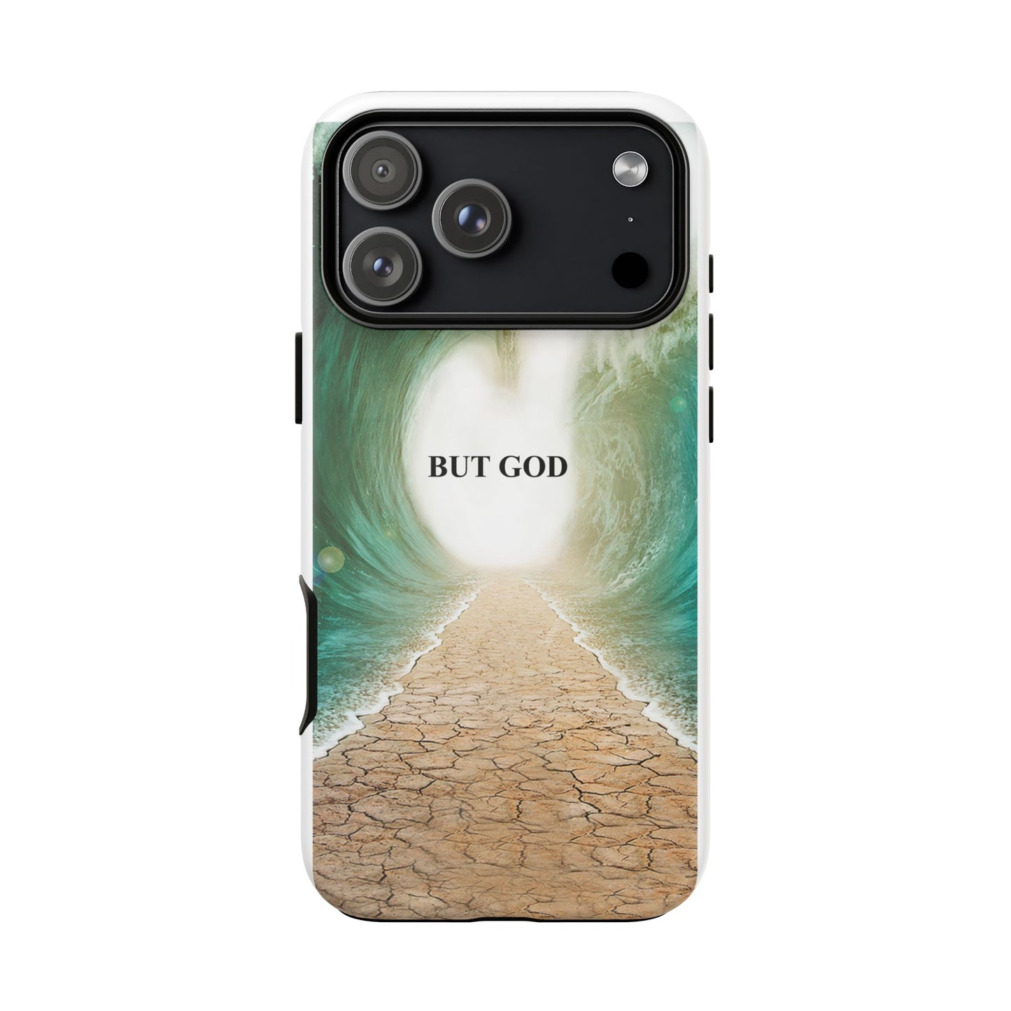 Phone Case — 'But God' Parting Sea Inspirational Christian Faith Design