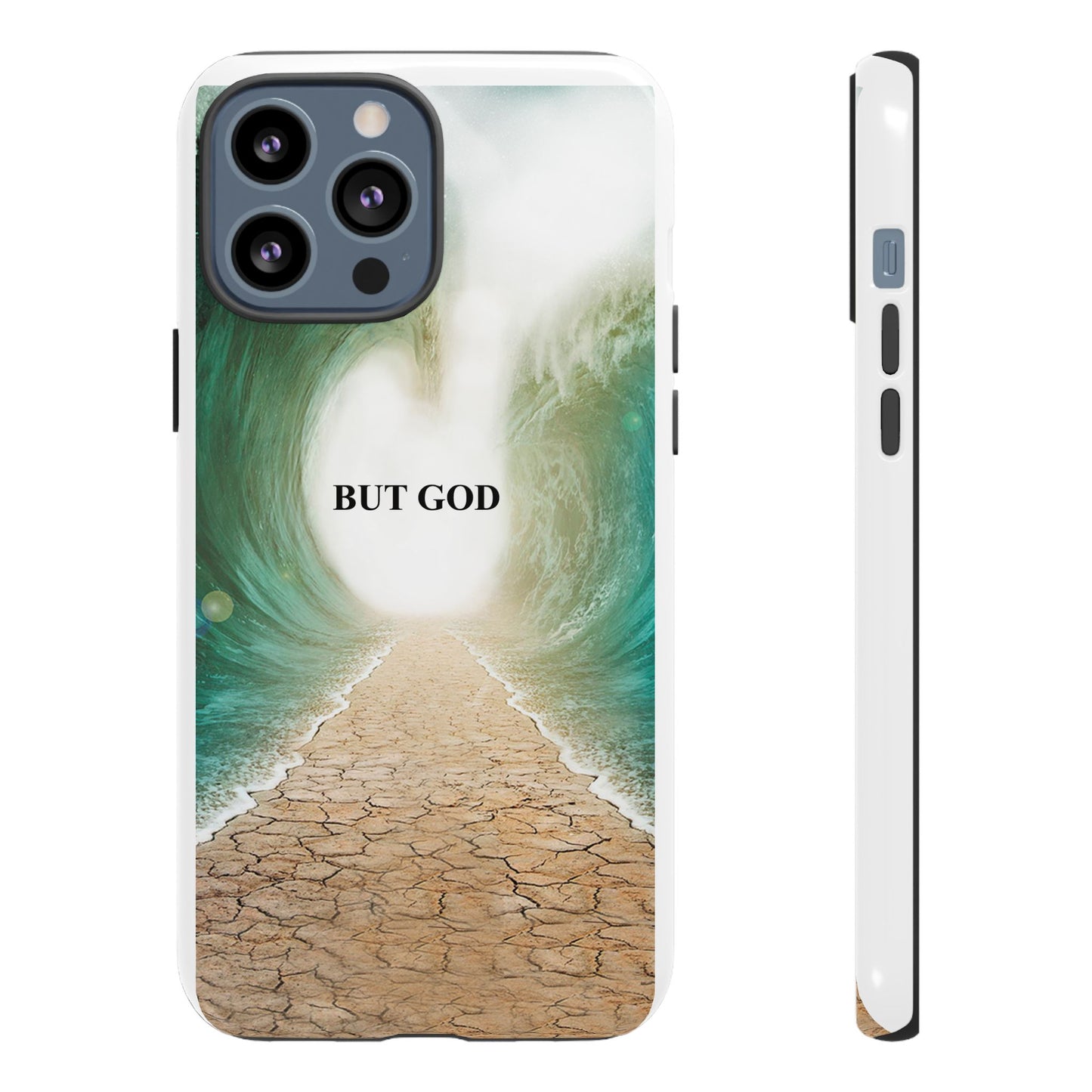 Phone Case — 'But God' Parting Sea Inspirational Christian Faith Design