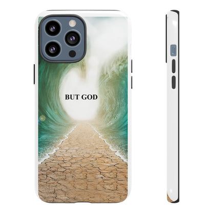 Phone Case — 'But God' Parting Sea Inspirational Christian Faith Design
