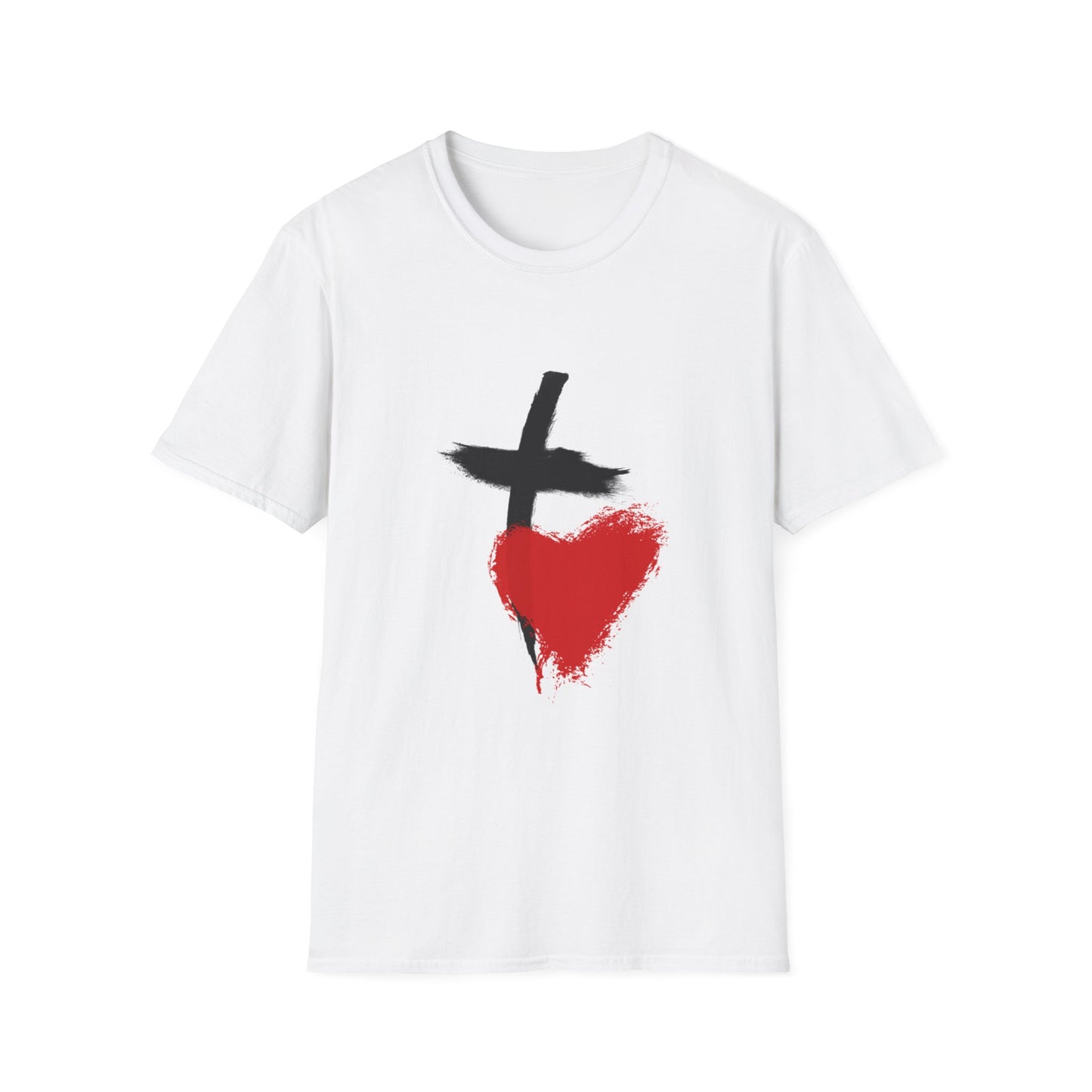 Heart & Cross T-Shirt — Faith-Inspired Christian Design