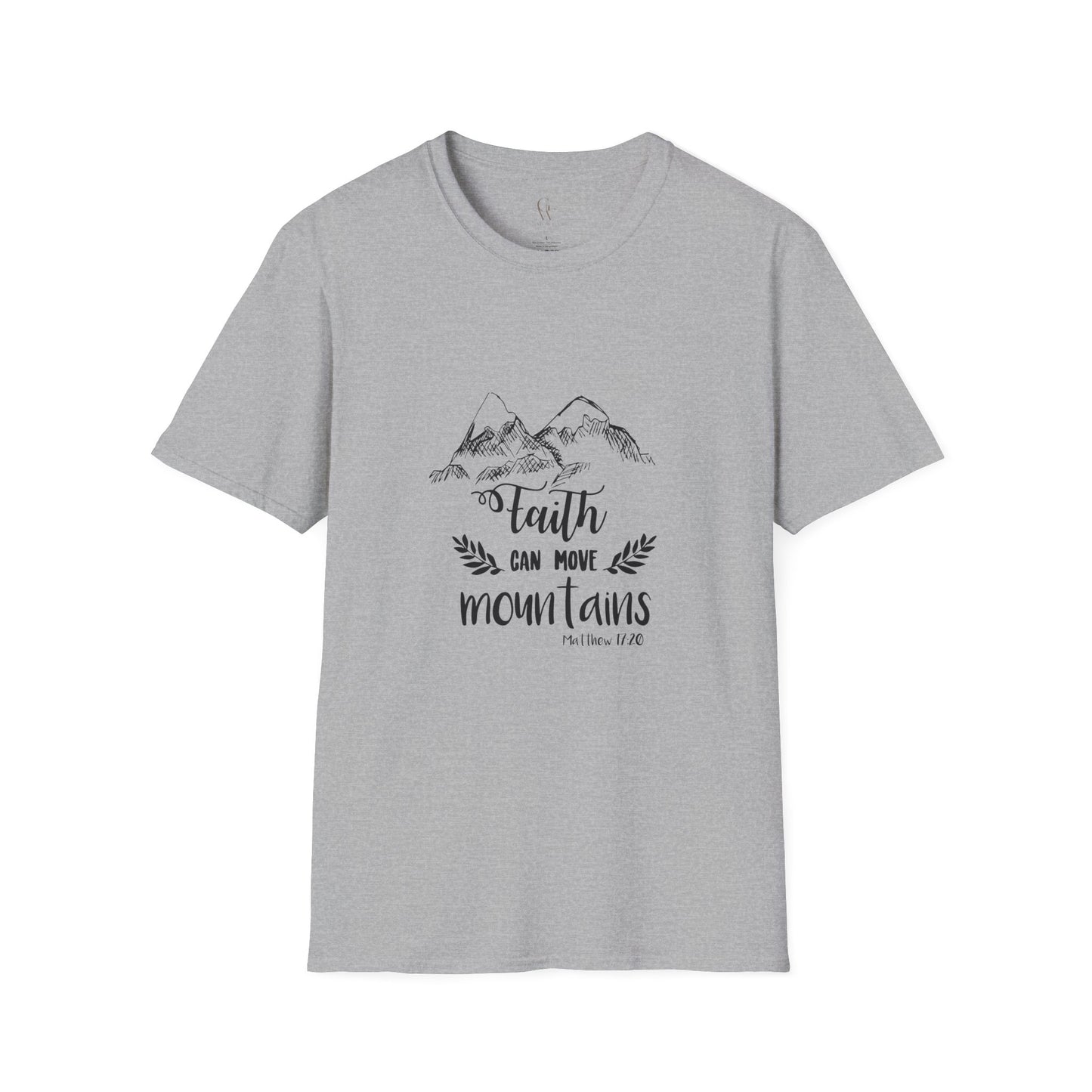 Faith Can Move Mountains Christian T-Shirt — Inspirational Mountain Graphic Tee
