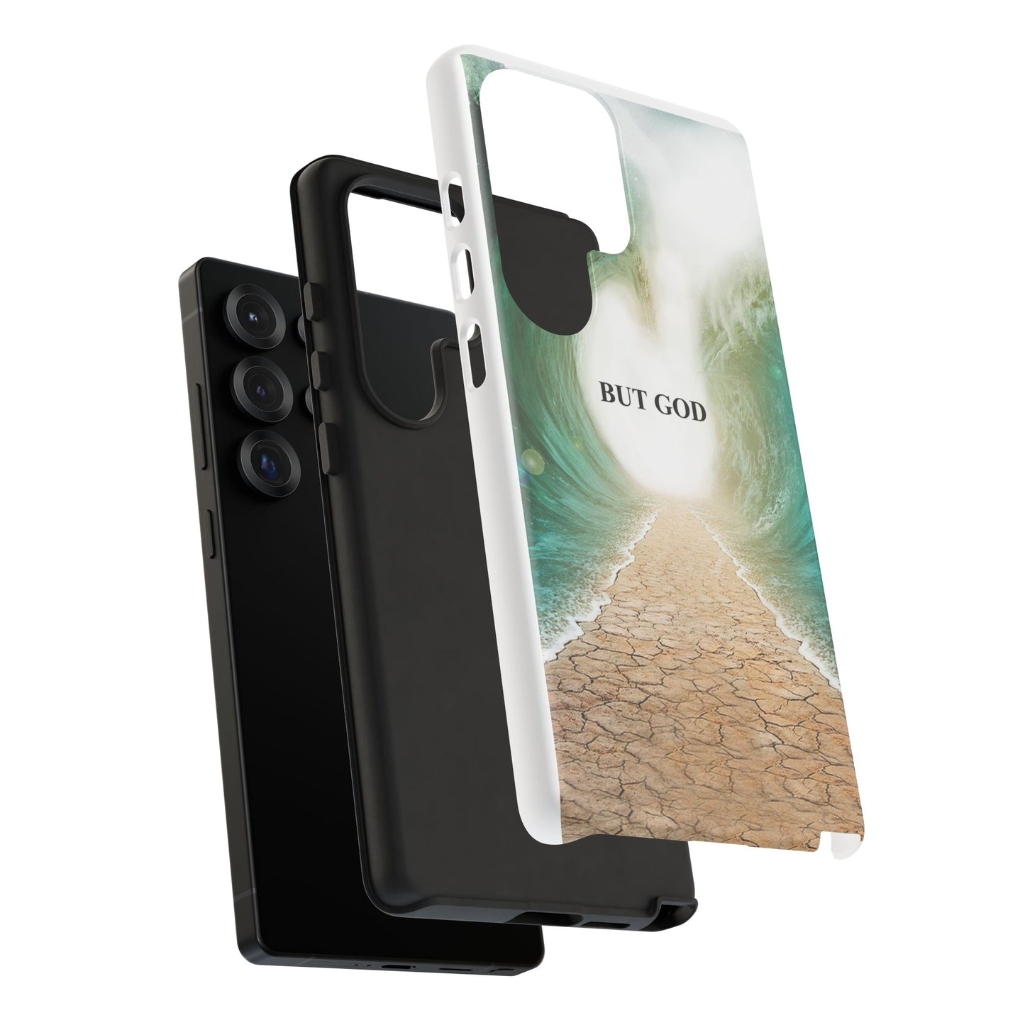 Phone Case — 'But God' Parting Sea Inspirational Christian Faith Design