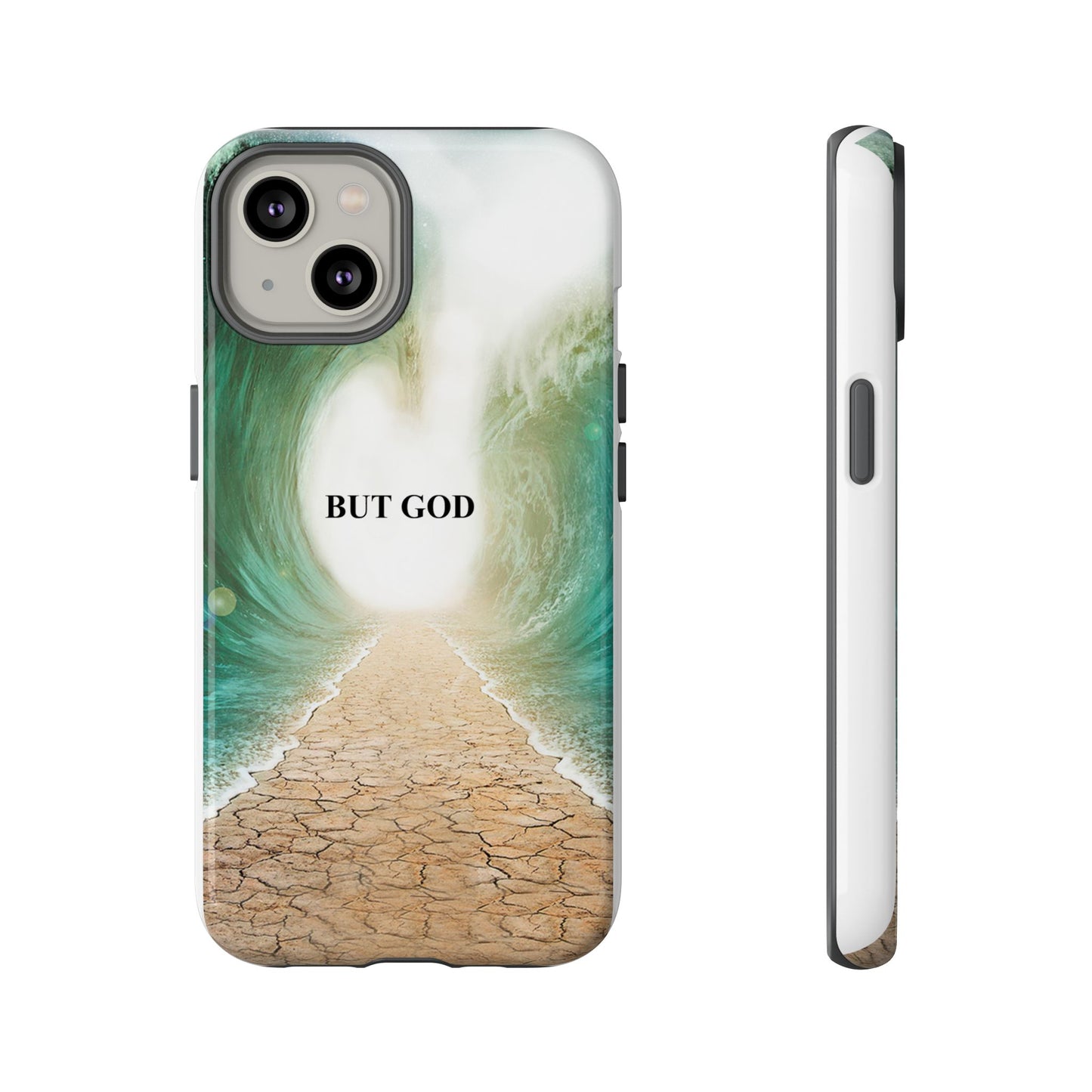 Phone Case — 'But God' Parting Sea Inspirational Christian Faith Design