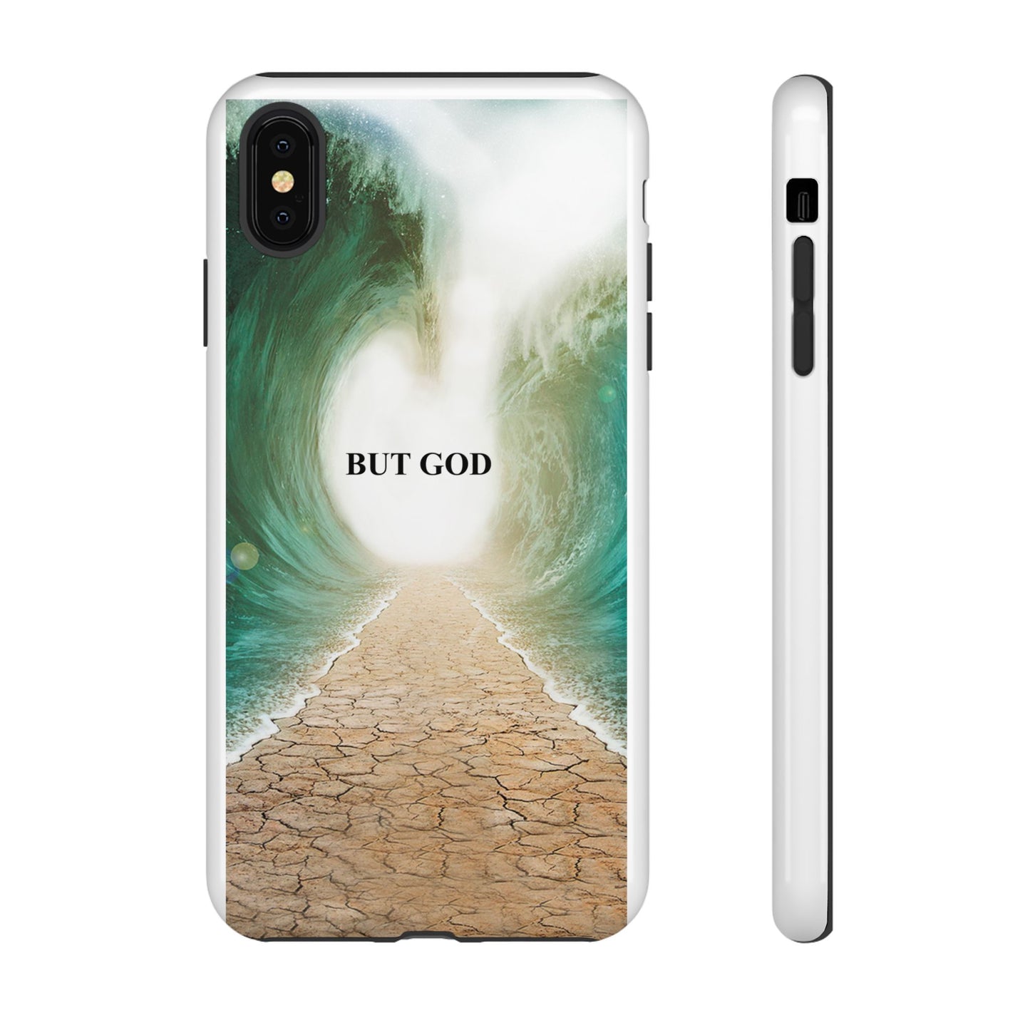 Phone Case — 'But God' Parting Sea Inspirational Christian Faith Design