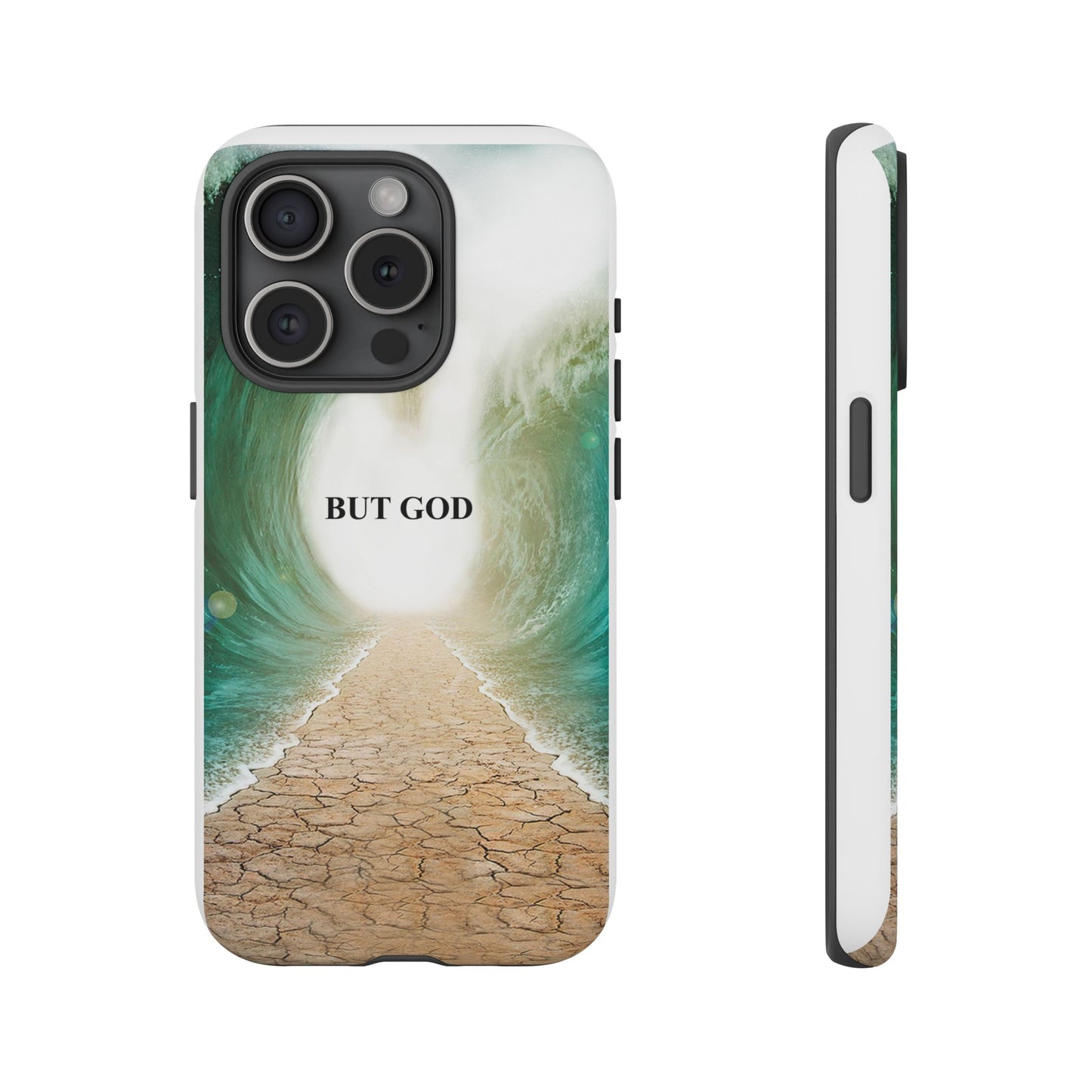 Phone Case — 'But God' Parting Sea Inspirational Christian Faith Design