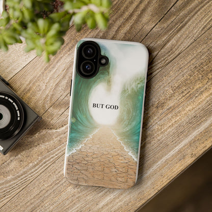 Phone Case — 'But God' Parting Sea Inspirational Christian Faith Design