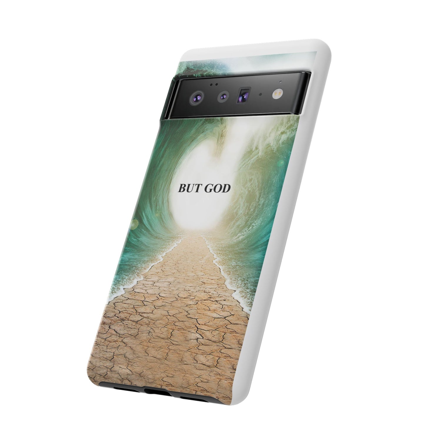 Phone Case — 'But God' Parting Sea Inspirational Christian Faith Design