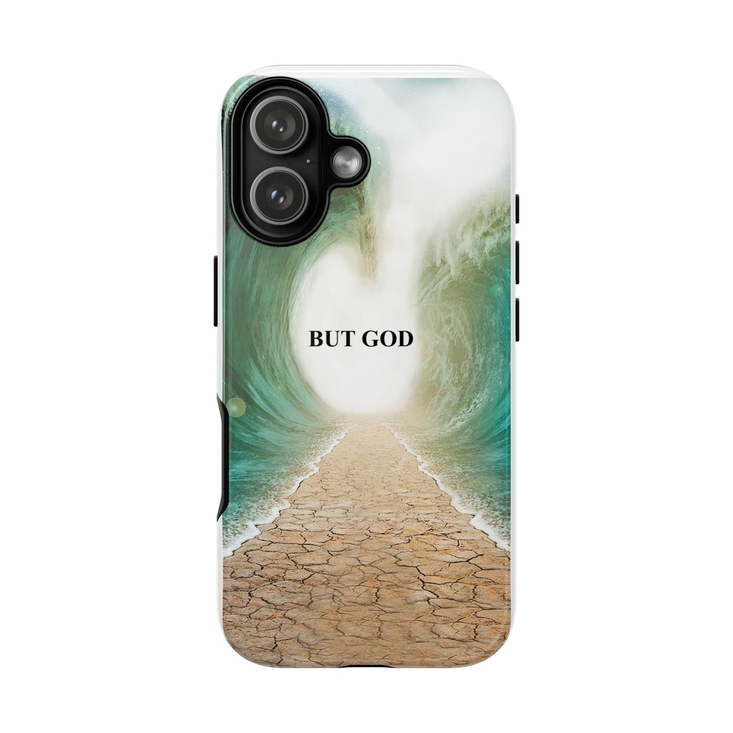 Phone Case — 'But God' Parting Sea Inspirational Christian Faith Design