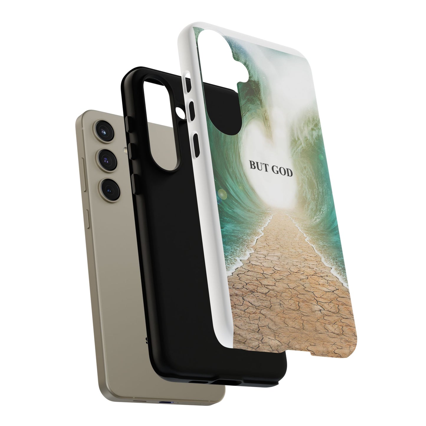 Phone Case — 'But God' Parting Sea Inspirational Christian Faith Design